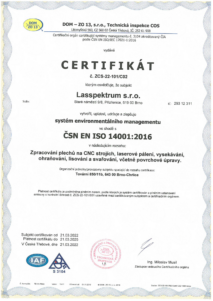 Certifikát Lasspektrum 4