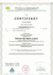 Certifikát Lasspektrum 1